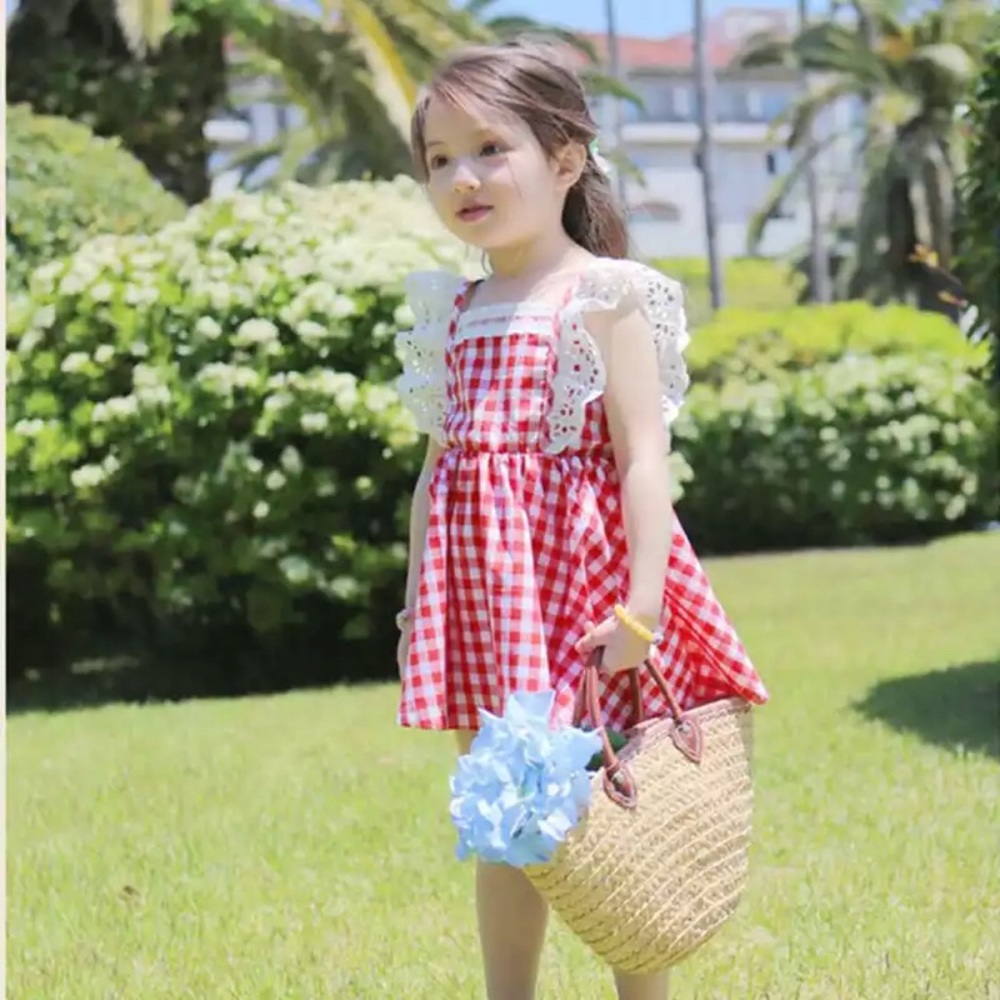New• Last 1• Red Checkered Sleeveless Dress
